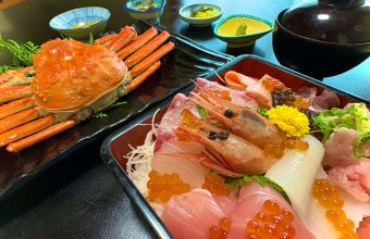 越前冬の味覚を味わう　海鮮至福丼とズワイ蟹【恵那発あり】